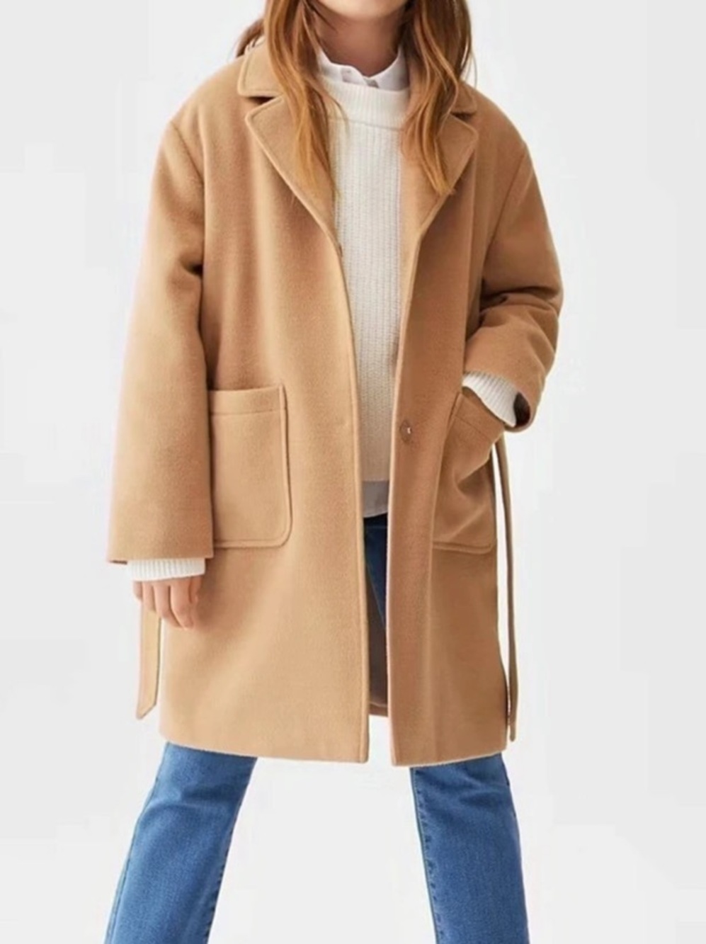 MANGO Belted Trench Coat in Brown Size